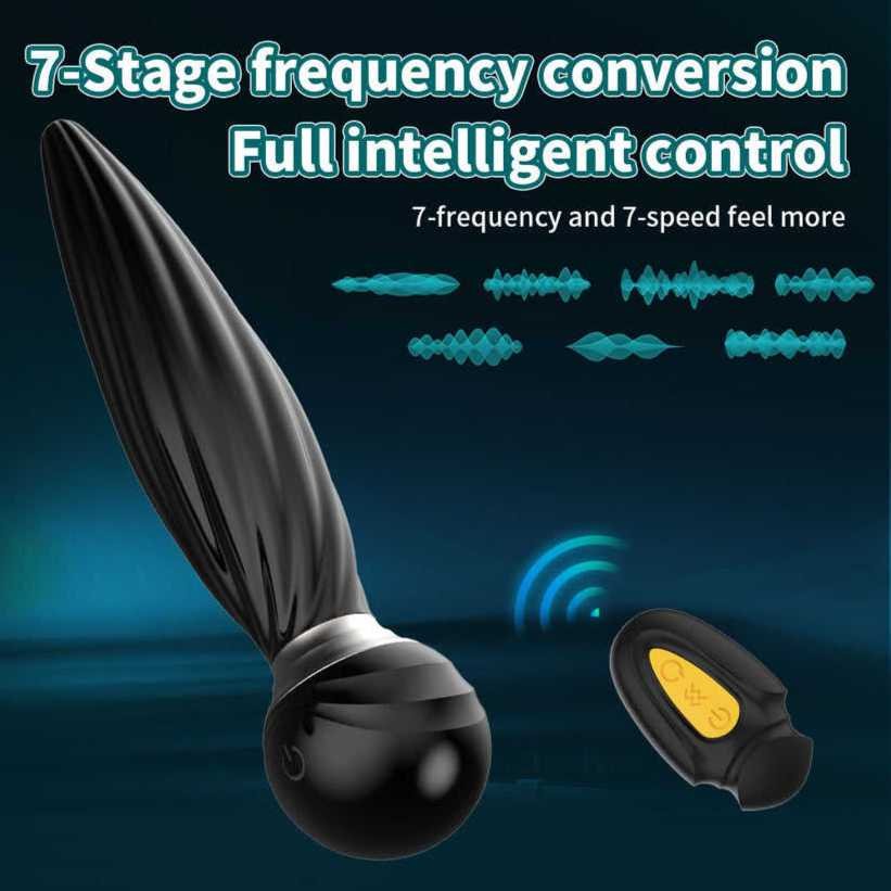 360 Degree Prostate Massager Rotating Anal Vibrator Plug Stimulator Free Custom Box for Adult Couples
