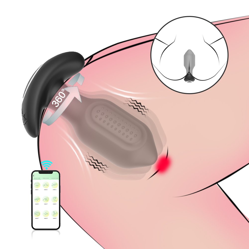 SheFuns Remote Control Butt Plug Anal Chastity Vibrator Sex Toys for Men and Women Masturbator