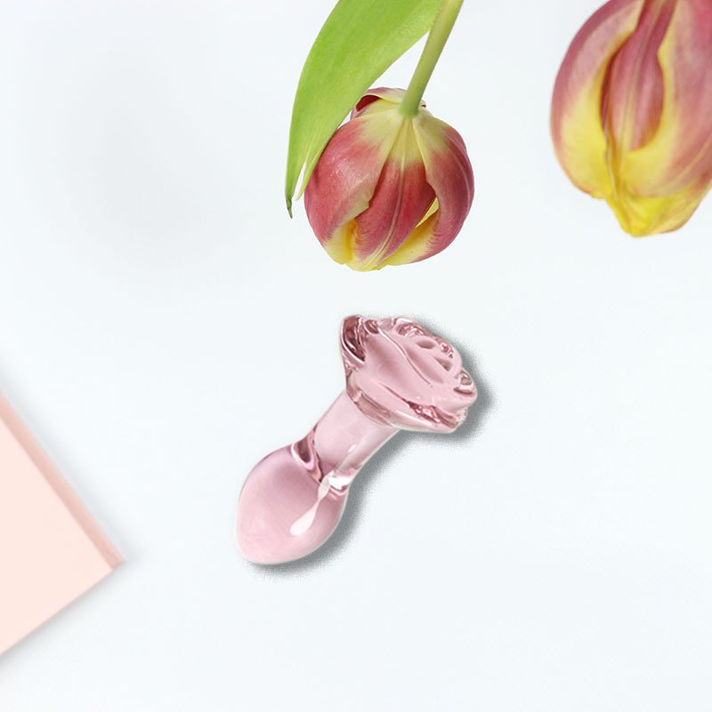 Pink Vaginal Pretty Butt Beads Ass Dildo Penis Adult Sex Toy Glass Anal Plug For women Crystal