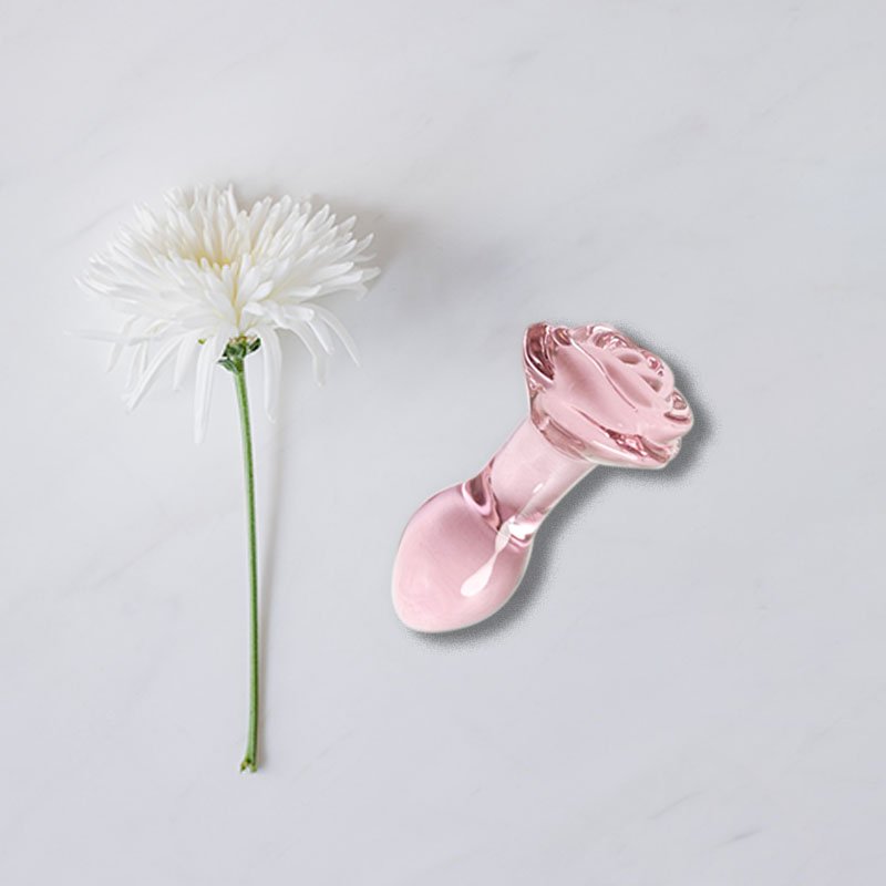 Pink Vaginal Pretty Butt Beads Ass Dildo Penis Adult Sex Toy Glass Anal Plug For women Crystal