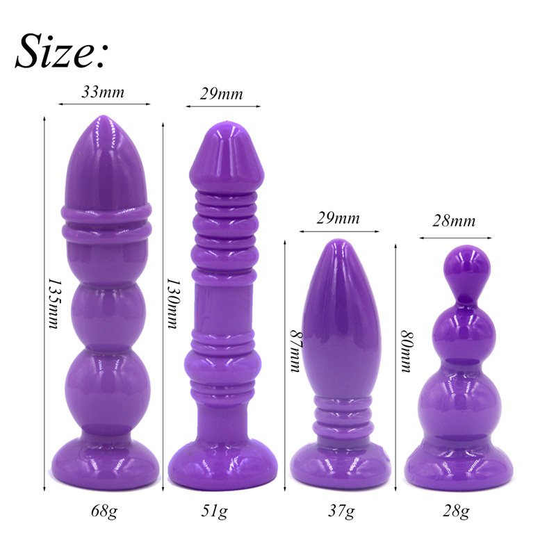 Outgoing Anal Plug for Men and Women G-spot Backcourt Four-piece Masturbation Toy Kit