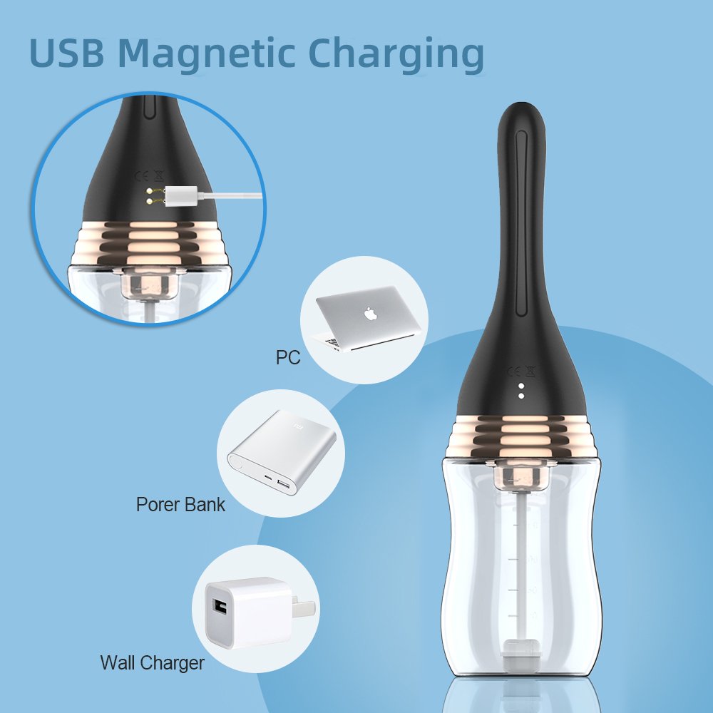New electric enema women's automatic water spray vaginal cleaning vibrator gay cleaning enema anal sex toy