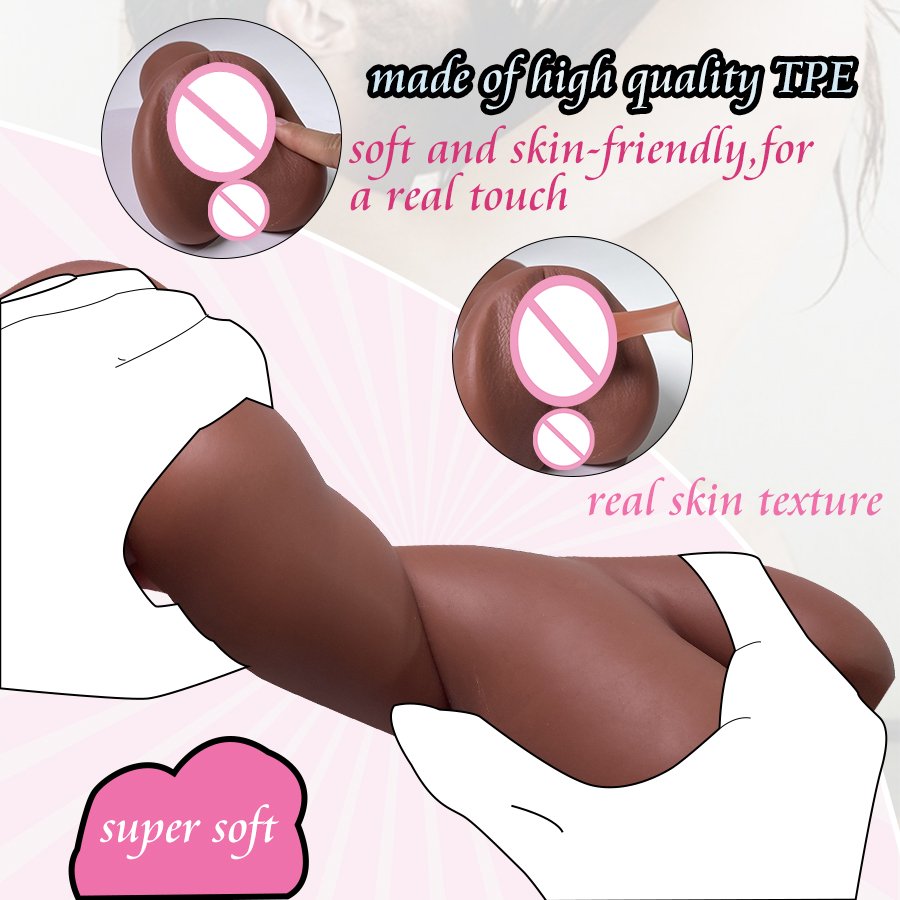 2 in 1 Male Masturbator Pocket Pussy with Realistic Textured Vagina and Tight Anus Stroker Anal Play Pleasure Sex Toys for Men%