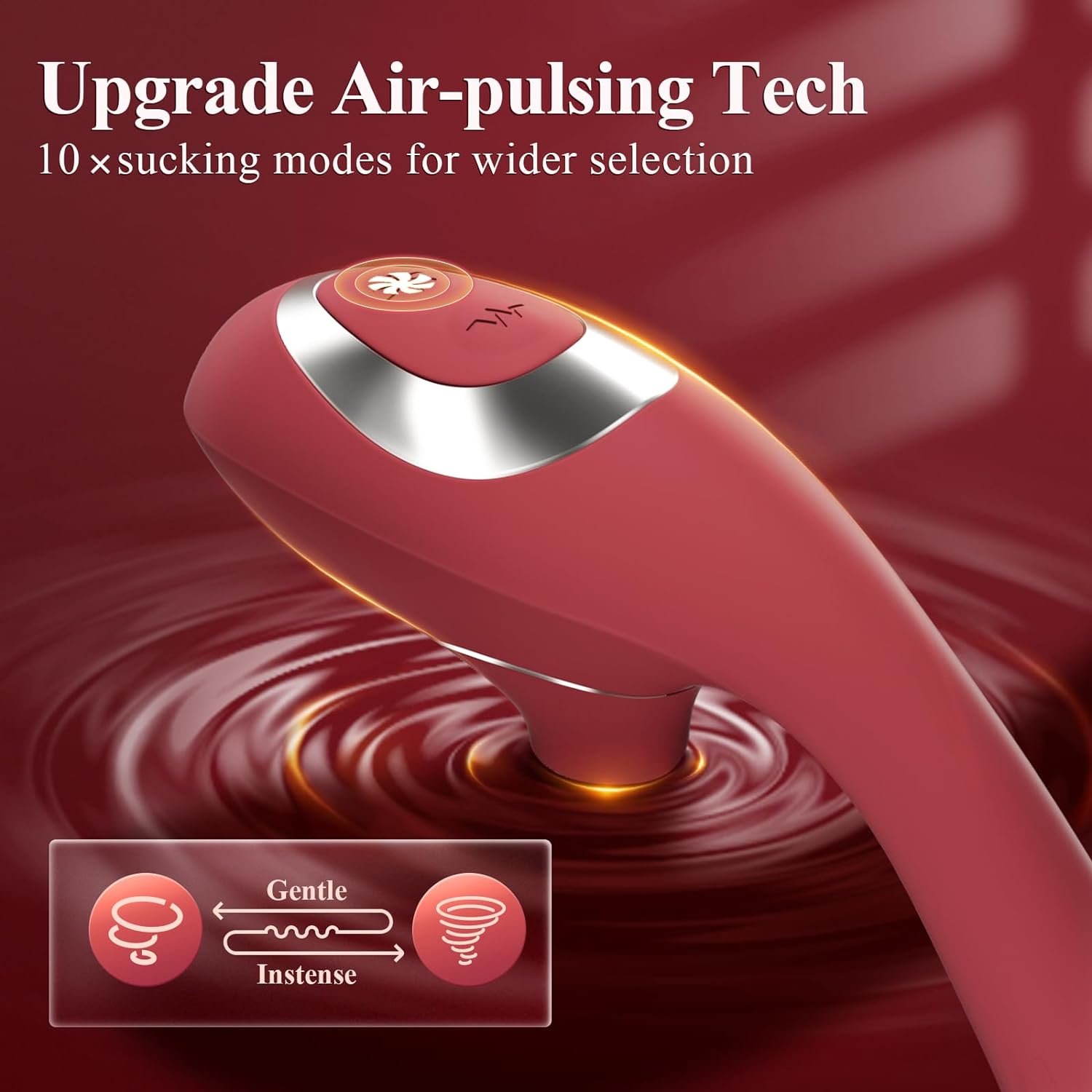 2IN1 Sucking Vibrator Anal Dildos Sex Toy with 10 Air-pulsing & Thrusting Modes, Flexible Shaft Use for Clit Sucker Adult Toys