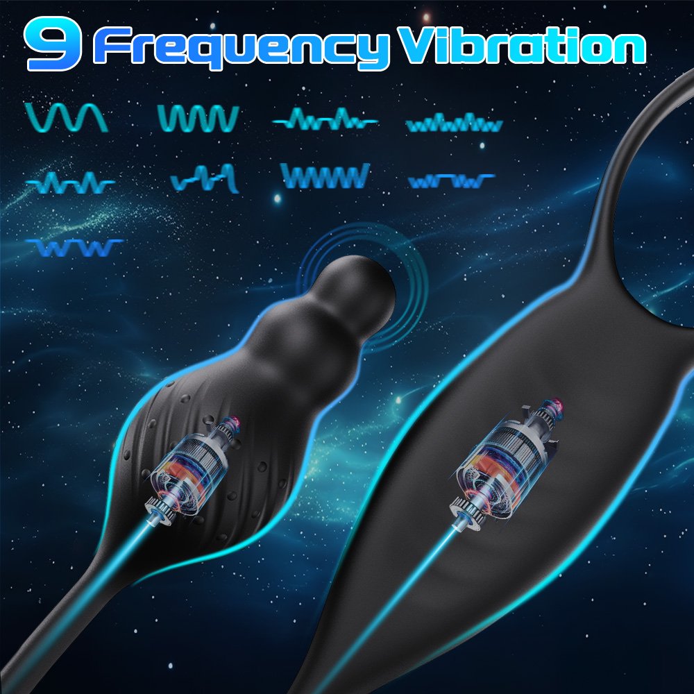 2 in 1 App Controlled Vibrating Cock Ring Anal Butt Plug Vibrator Prostate Massager With Remote Sex Toys For Men