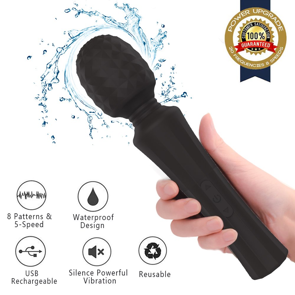 New Female Masturbation Massage Stick Fully Wrapped with Adhesive Magnetic Charging Waterproof AV Vibration Stick