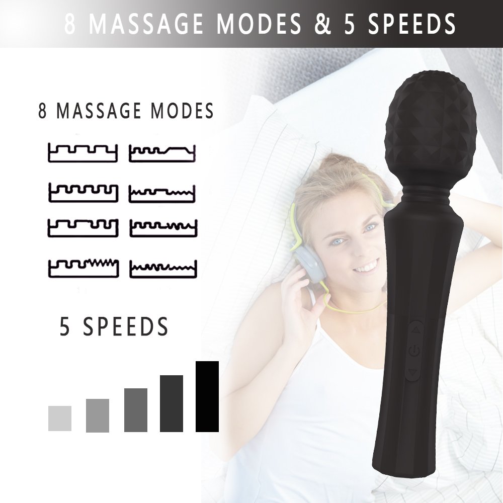 New Female Masturbation Massage Stick Fully Wrapped with Adhesive Magnetic Charging Waterproof AV Vibration Stick