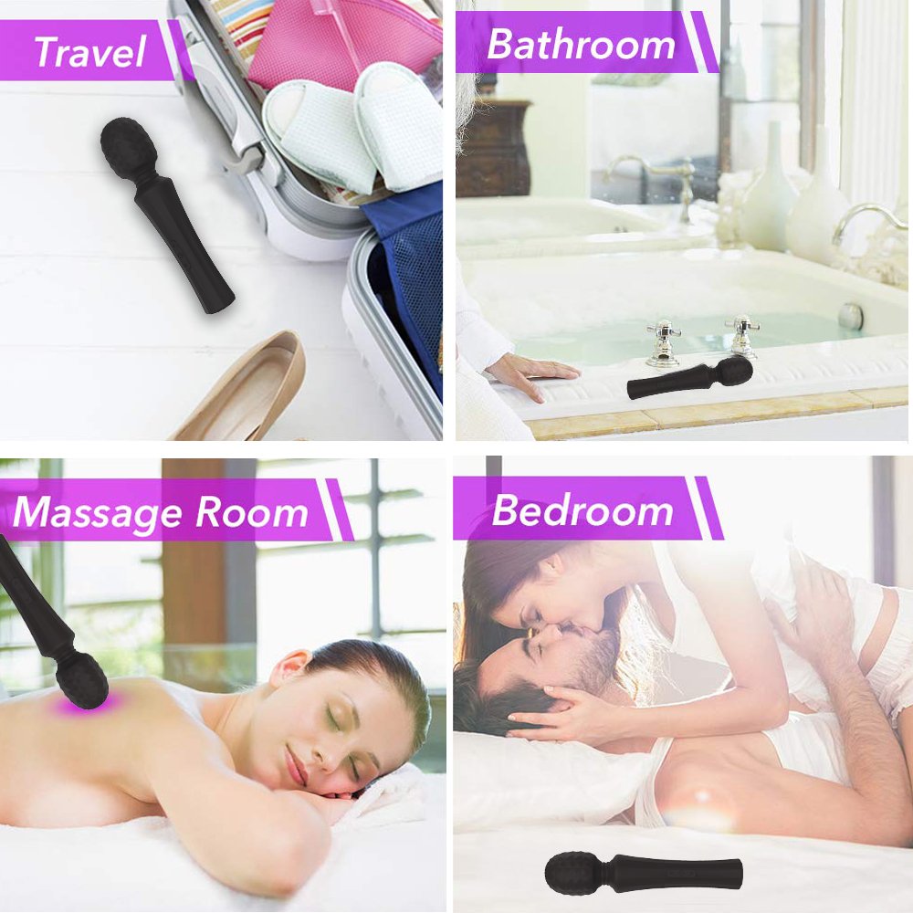 New Female Masturbation Massage Stick Fully Wrapped with Adhesive Magnetic Charging Waterproof AV Vibration Stick