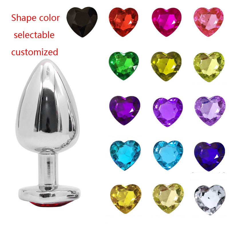 Hot Sale Metal Anal Plug Stainless Butt Plug Fetish Adult Anal Sex Toys Heart Crystal Jewelry Anal Butt Plug For Men Woman