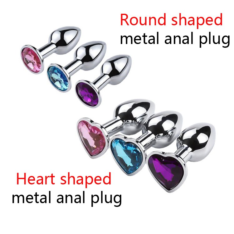 Hot Sale Metal Anal Plug Stainless Butt Plug Fetish Adult Anal Sex Toys Heart Crystal Jewelry Anal Butt Plug For Men Woman