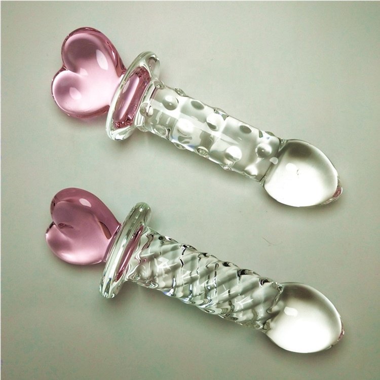 Hotselling Love Series Crystal Anal Plug Sex Toys Crystal Fairy Anal Wand Spiral Convex Butt Plug Glass Sex Toys