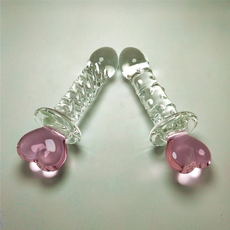 Hotselling Love Series Crystal Anal Plug Sex Toys Crystal Fairy Anal Wand Spiral Convex Butt Plug Glass Sex Toys