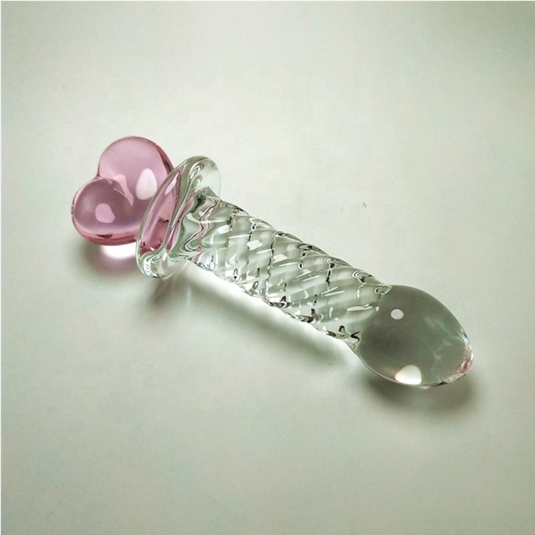 Hotselling Love Series Crystal Anal Plug Sex Toys Crystal Fairy Anal Wand Spiral Convex Butt Plug Glass Sex Toys