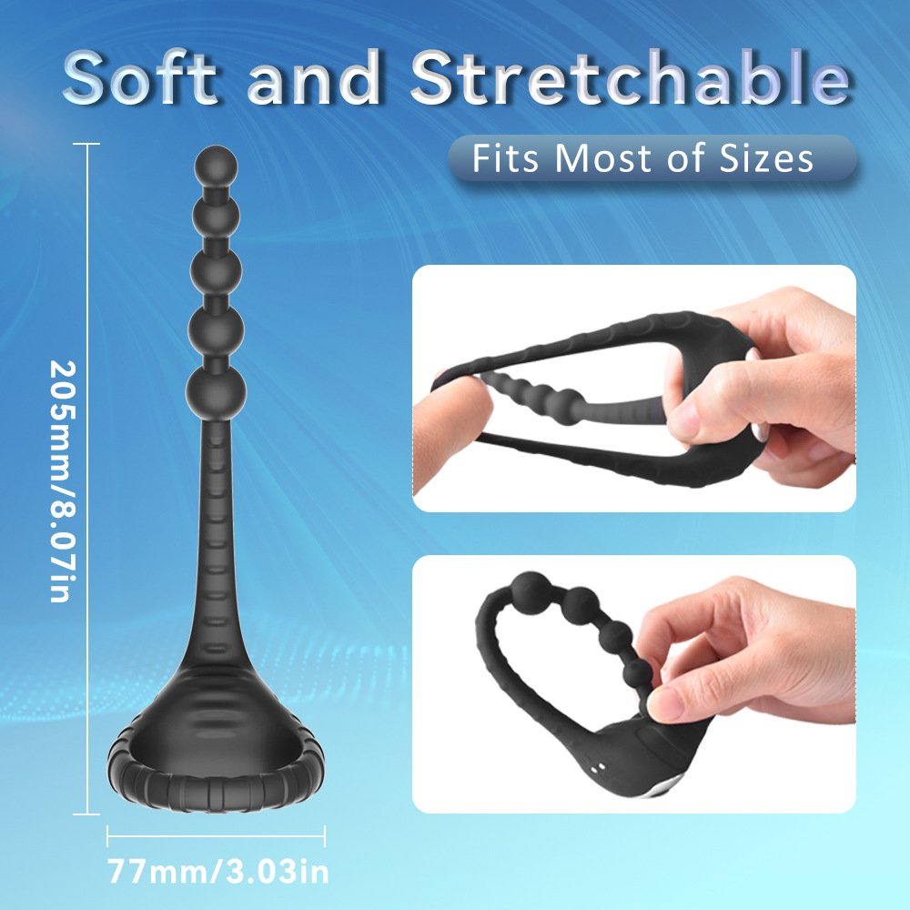 Masturbator Wireless Control Backyard Bead Silicone Vibrating Lock Sperm Ring Men's Masturbator Anal Plug Vibrator for Men