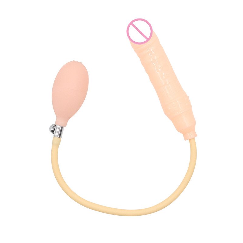 Sex products inflatable penis dildo pump anal plug massage sex toys