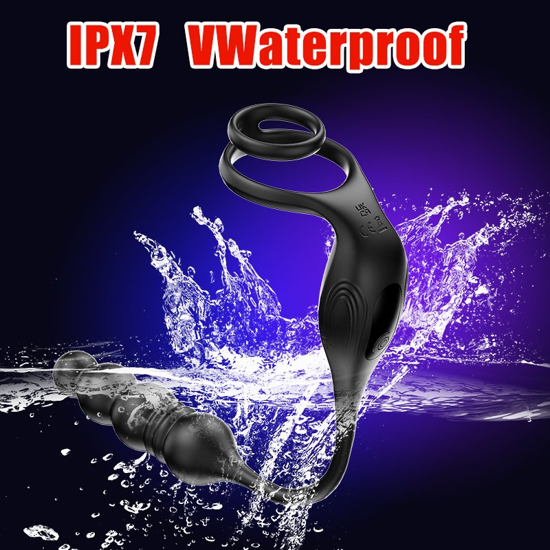 9 vibrating modes 3 in 1 prostate testicles stimulator male anal sex toys prostate massager with wireless remote control