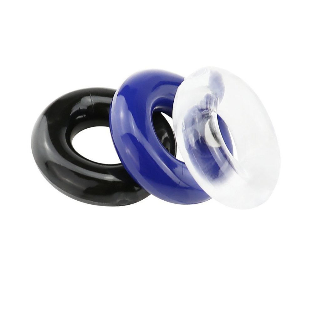 Hot Selling 3 Colors Silicone Penis Ring Thin Cock Penis Rings Enlargement Sex Toys for Men