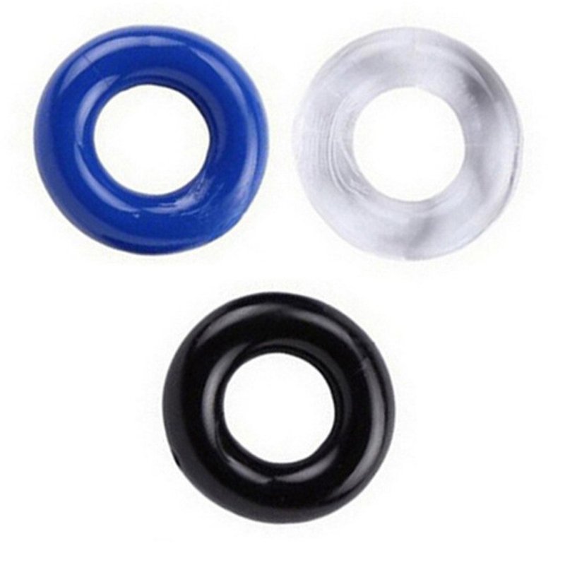 Hot Selling 3 Colors Silicone Penis Ring Thin Cock Penis Rings Enlargement Sex Toys for Men