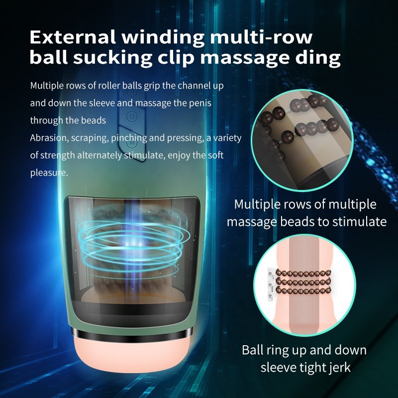 Factory direct sales 9Thursting Modes Balls Vibrating Male Automatic Sucking Masturbator Aircraft Cup Sex Toy For Men
