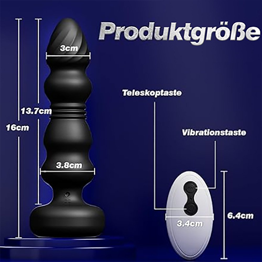 Thrusting Remote Control Butt Plug Anal Sex Toy With Vibrating and Thrusting Modes Prostate Massager For Male and Female