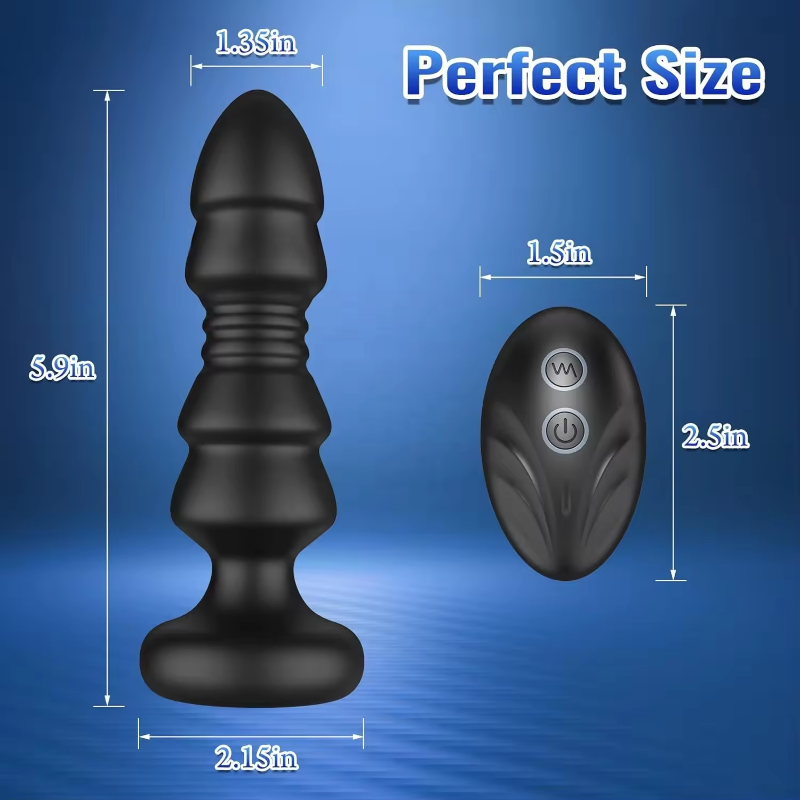 Thrusting Sex Toys Anal Plugs 5 Vibrating Thrusting Prostate Massager Anal Toys Remote Control Vibrating Butt Plug For Gay Anal
