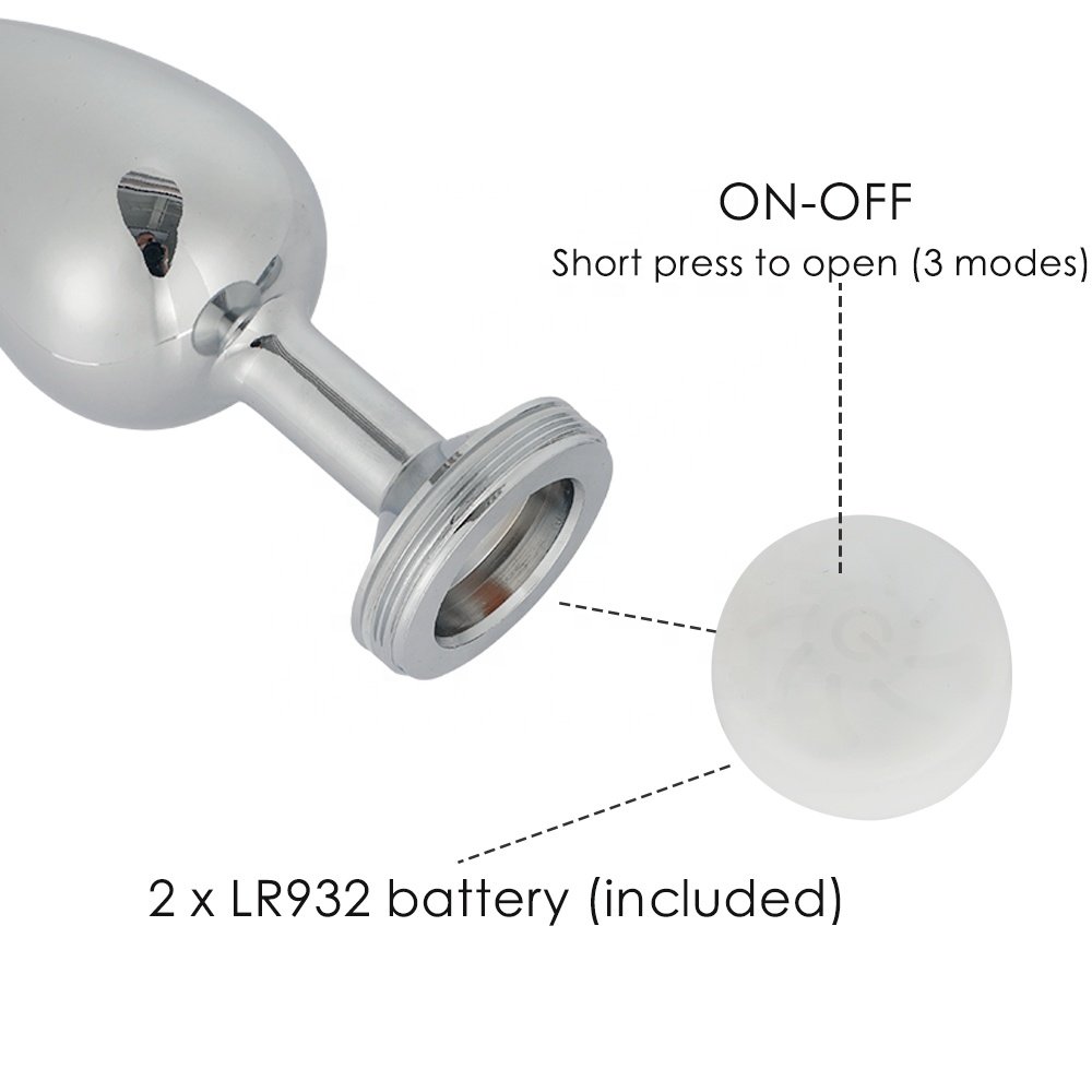 anal sex toy women female Metal Lamp Shape Anal Butt Plugs Vagina Prostate Massager Plug Sex Toy for couple