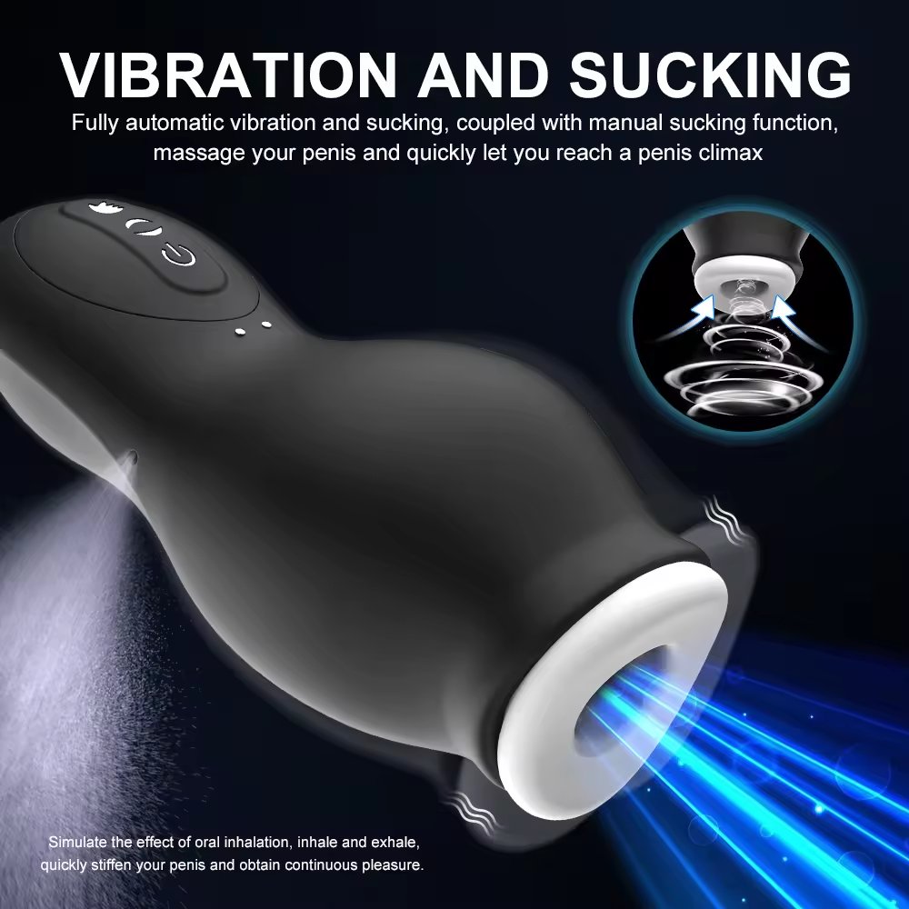 Airplane Cup Men's Trainer Exercise masturbator waterproof sucking vibration Automatic Sucking Male Machine Oral Sex Toy for Men