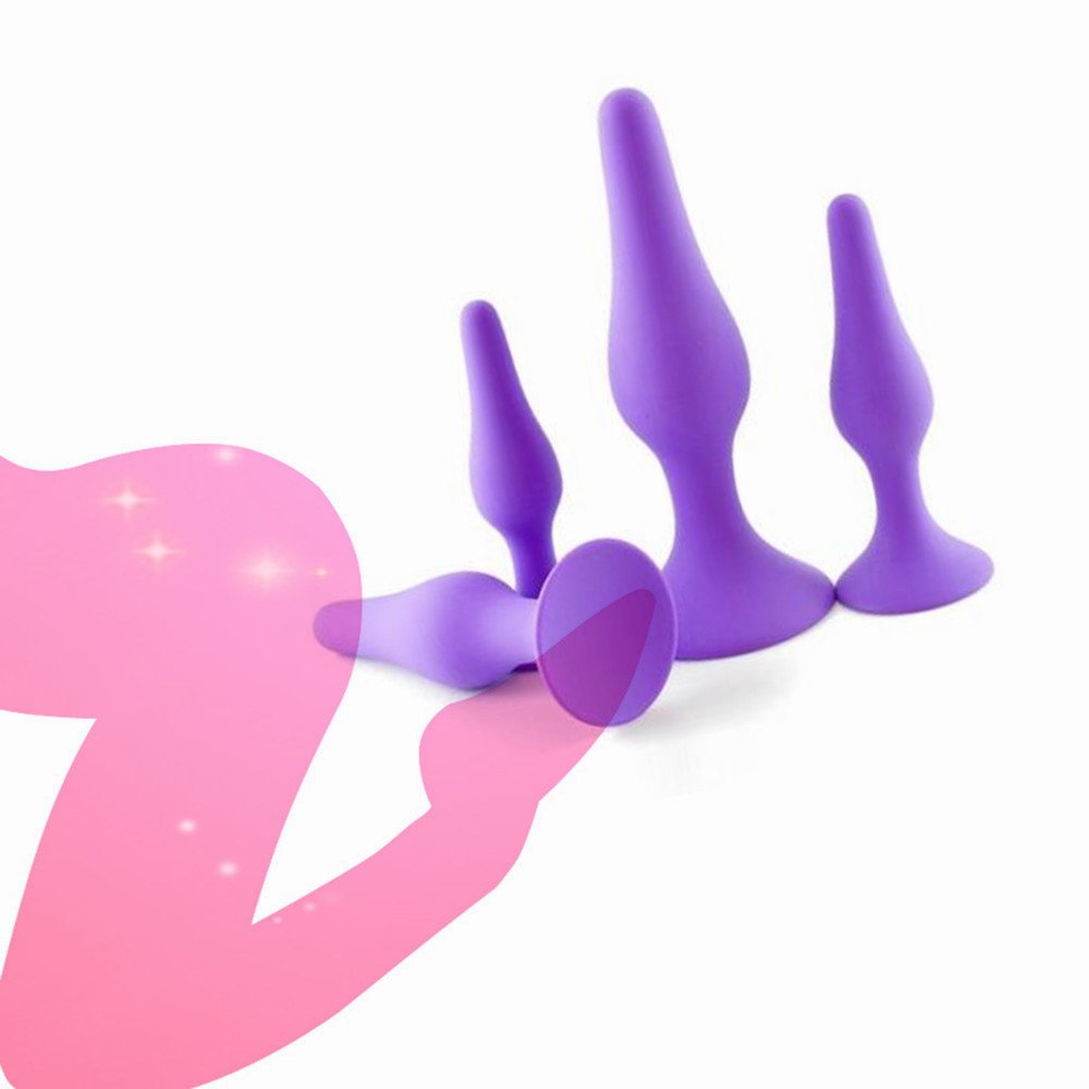 4:1 Male Erotic Device Waterproof Silicone Anal Butt Plug Silicone Sex Toys