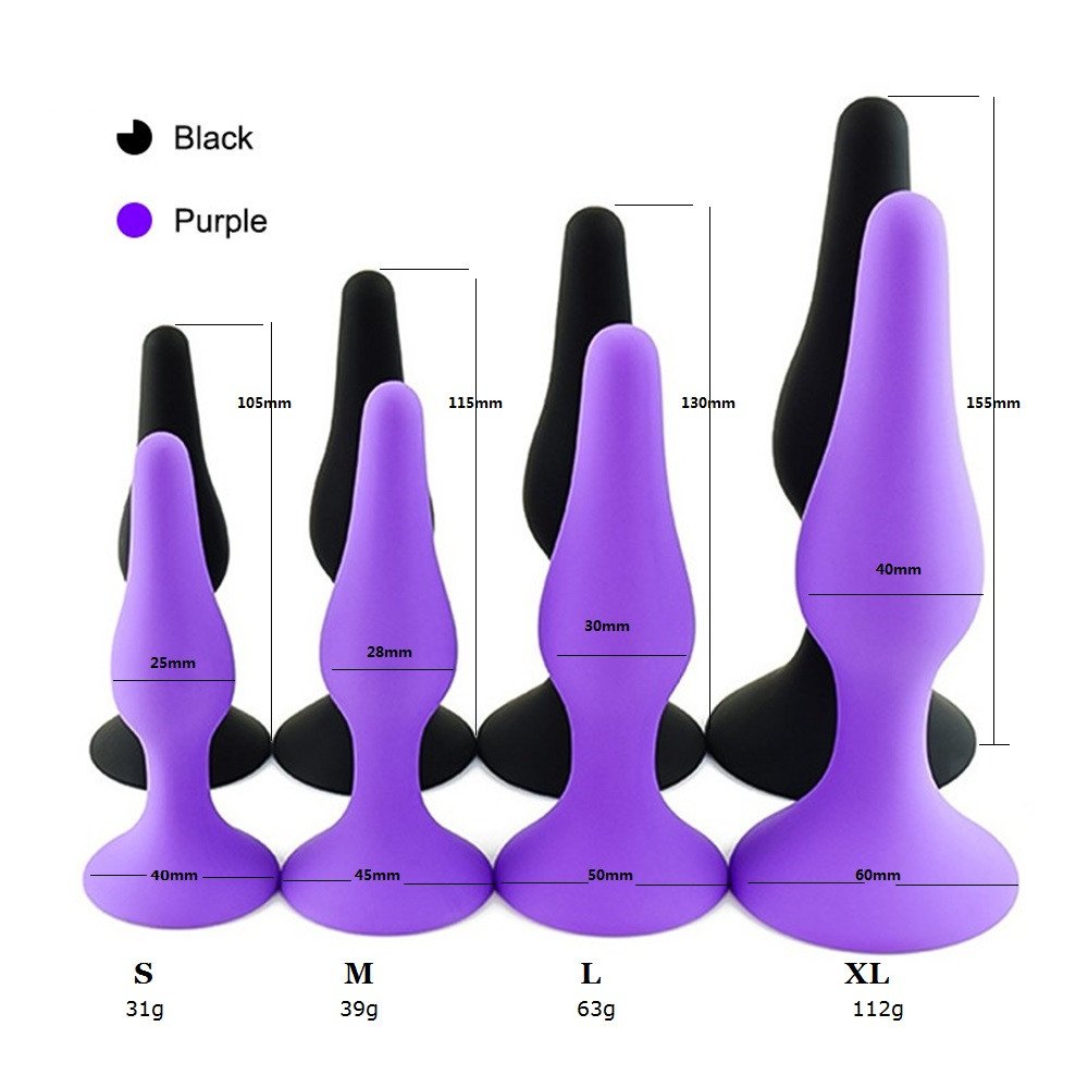 4:1 Male Erotic Device Waterproof Silicone Anal Butt Plug Silicone Sex Toys