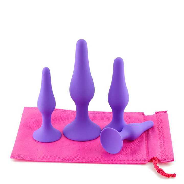 4:1 Male Erotic Device Waterproof Silicone Anal Butt Plug Silicone Sex Toys
