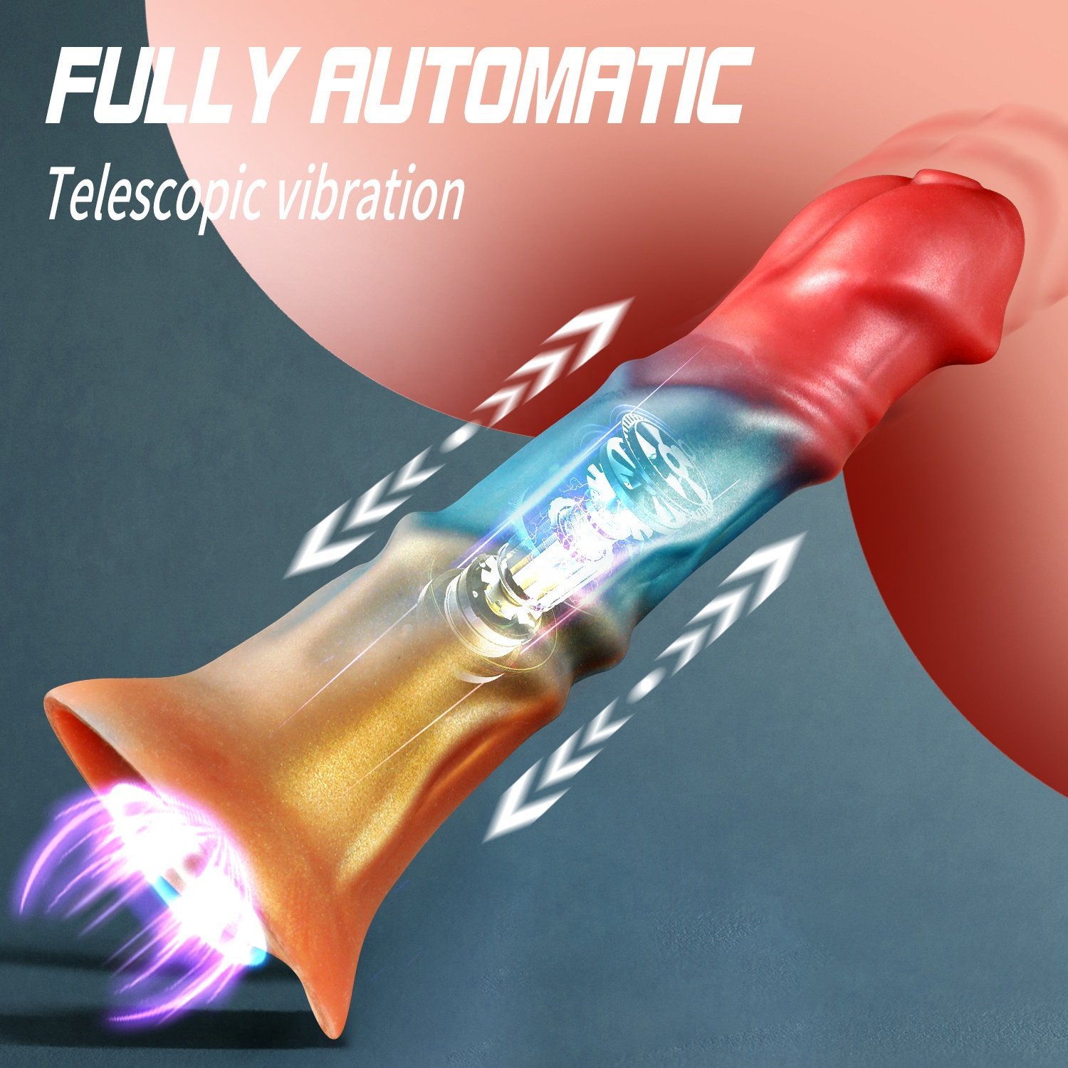 New monster alien dildo Electric Telescopic vibration dildo with US8 charging silicone anal plug with suction up for men women