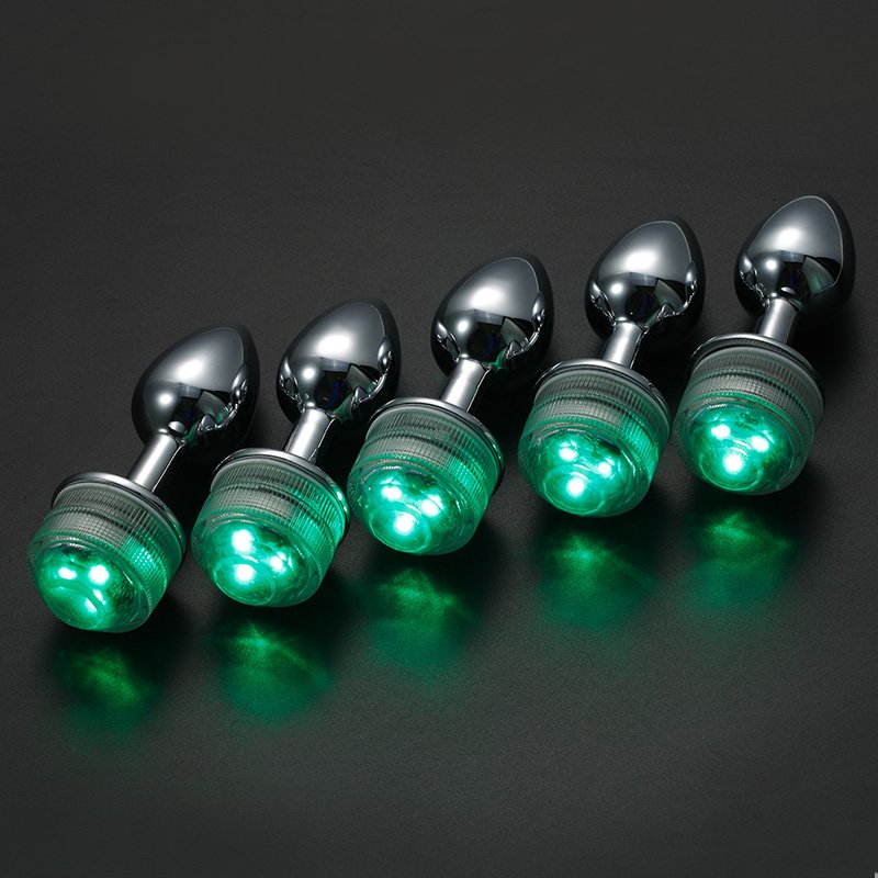 Multi Colors Changing Adult Sex Toys Anal Steel Plug Women Mini Metal Light Up Led Anal Plug With Remote