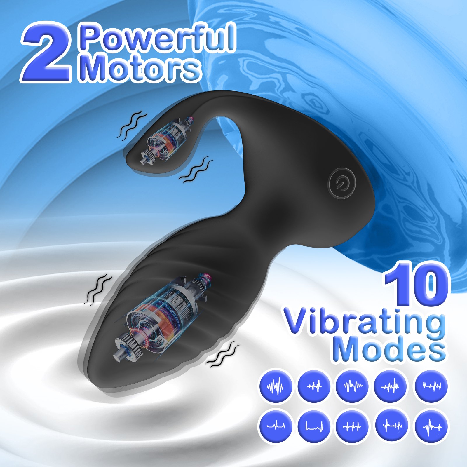 Anal Butt Plug Vibrator Adult Sex Toys for Women Anal Toys Remote Control Vibrating with 10 Vibration for Couple