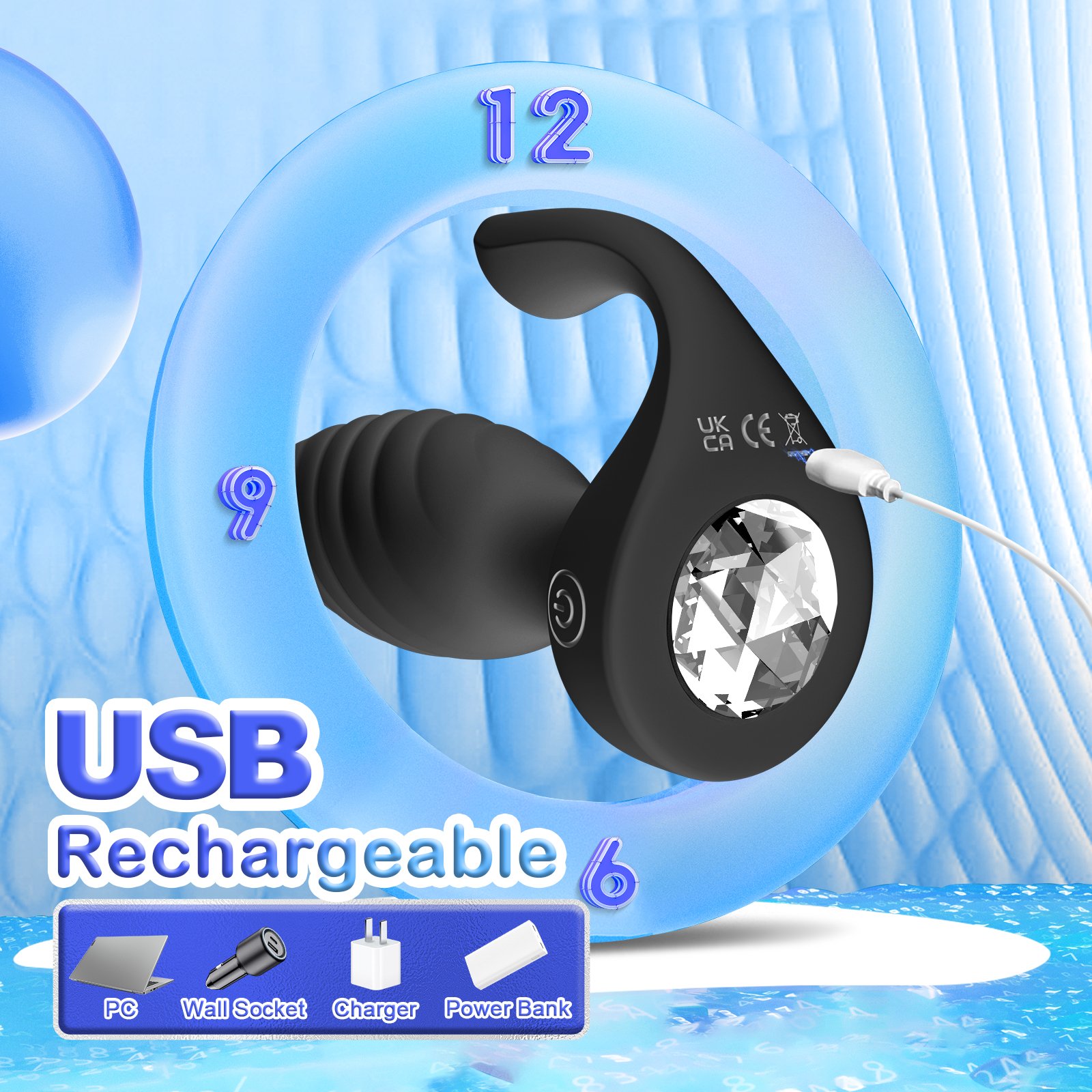 Anal Butt Plug Vibrator Adult Sex Toys for Women Anal Toys Remote Control Vibrating with 10 Vibration for Couple