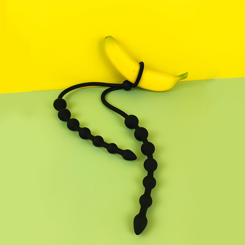 GINYA New Men Cock Ring Anal Beads Toys Male Penis Ring Soft Silicone Couple Sharing Sex Toy Adult Toys For Masturbation