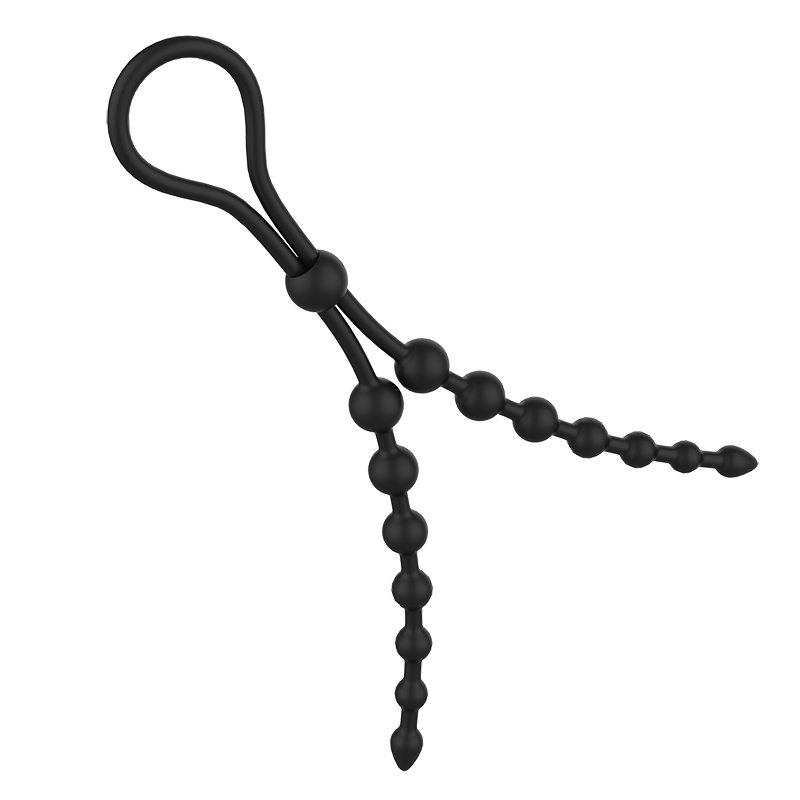 GINYA New Men Cock Ring Anal Beads Toys Male Penis Ring Soft Silicone Couple Sharing Sex Toy Adult Toys For Masturbation