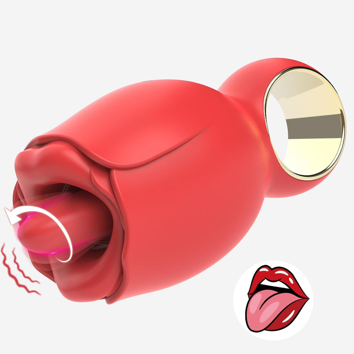 New Smart Rose Tongue Vibrator Licking Clitoris Nipples Anal Masturbator High-Quality Sex Products Toys USB Customizable