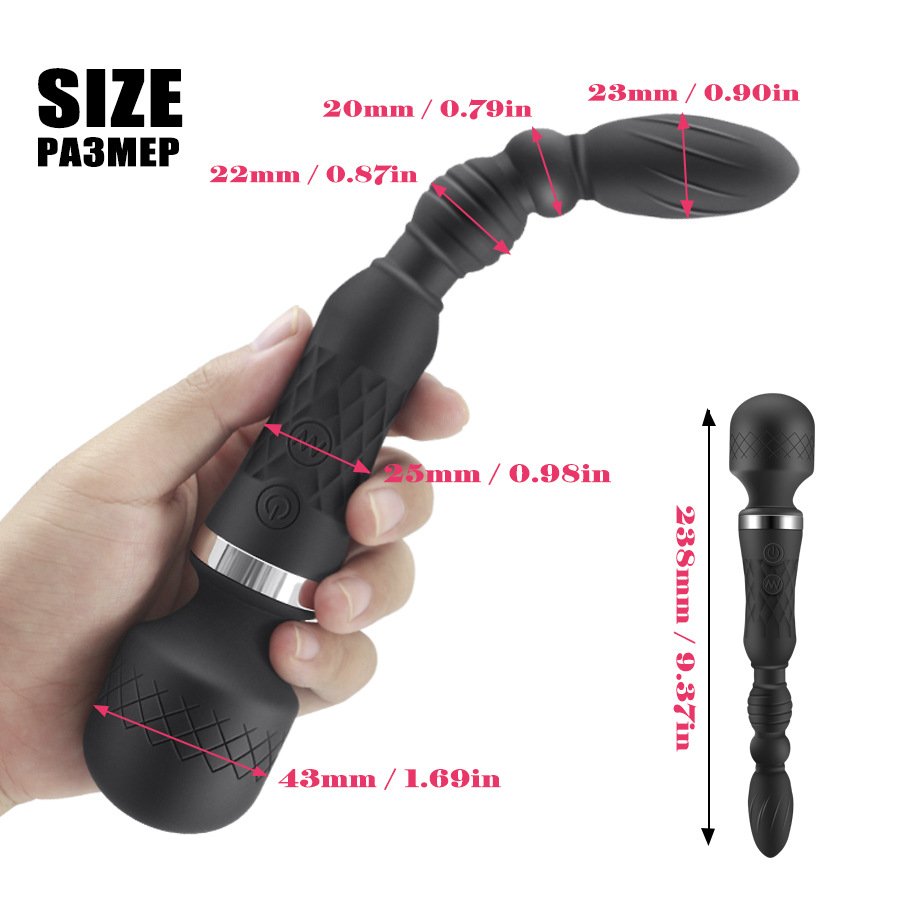 10 Vibration Double headed dildo vibrator sex toys for woman massage Wand Anal Beads Butt Plug Sex toys for Men Sex Products%