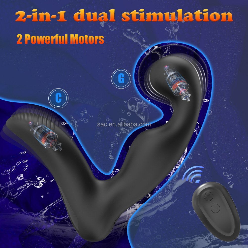 SacKnove Health Beginner Inflatable Remote Medical Grade Silicone Stimulate Anal Vibrator Sex Toys Male Anal Prostate Massager