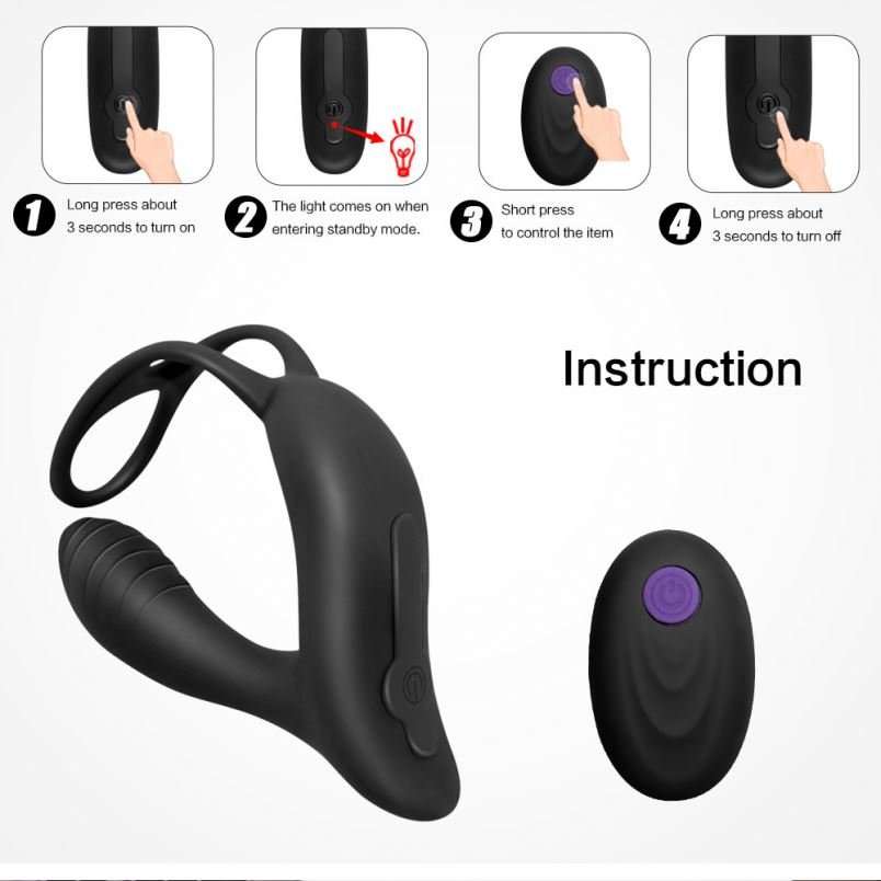 Wireless Vibrating Anal Plug Vibrator Men Sex Toys Electric Shock Penis Stimulator Butt Prostate Massage Machine