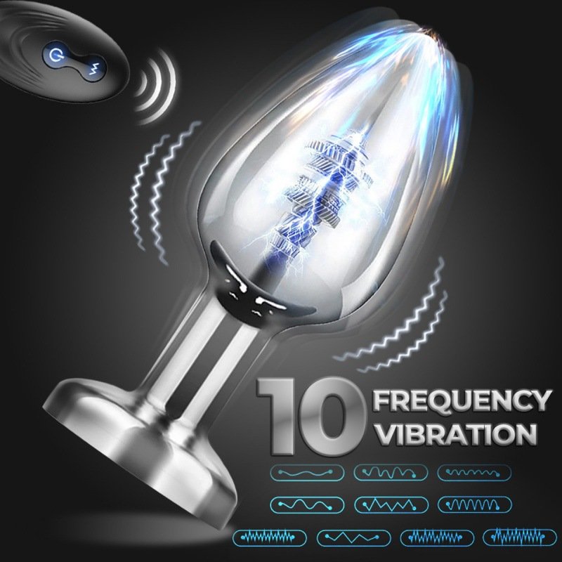 Hot Sales Metal Wireless Remote Control Anal Plug Masturbator Massager Anal Penis Vibrator Men's and women's Adult Sex Toys USB