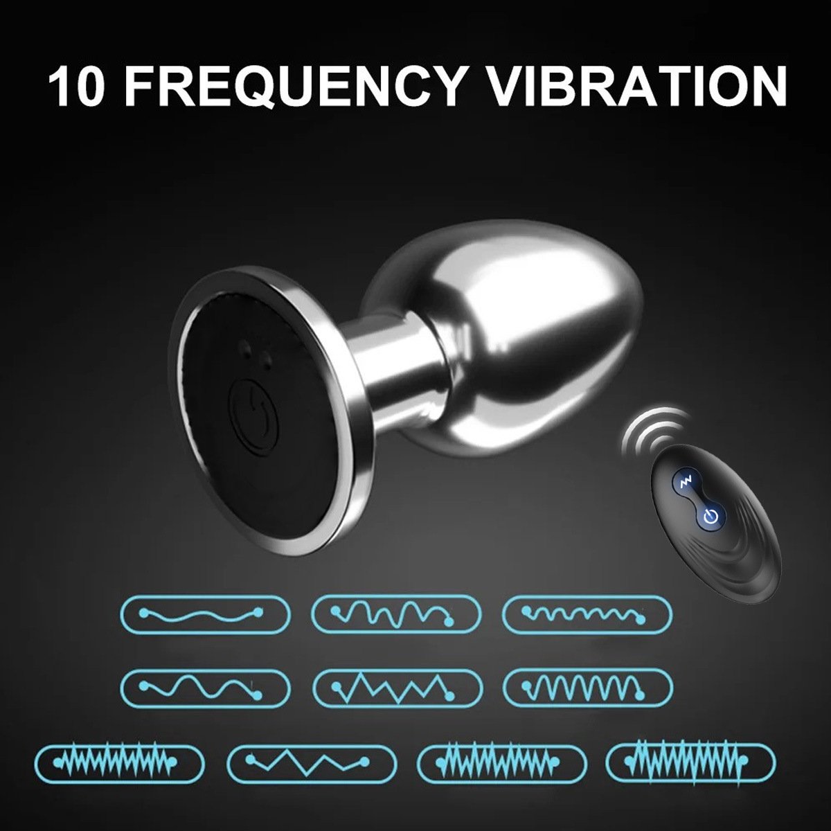 Hot Sales Metal Wireless Remote Control Anal Plug Masturbator Massager Anal Penis Vibrator Men's and women's Adult Sex Toys USB