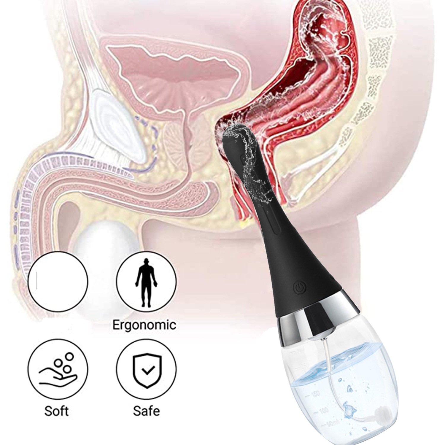 Adult automatic men women anal expansion toys sex enema irrigator Vaginal Anal Cleaner