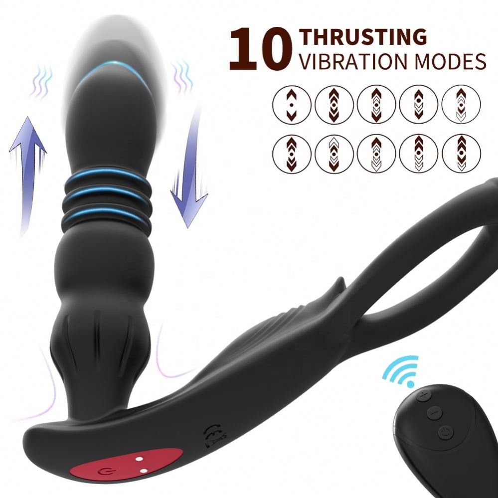 Girlspower Anal Beads Prostate Vibrator Remote Control Expandable Anal Plug Expandable Silicone Ball Squeezer Masturbator