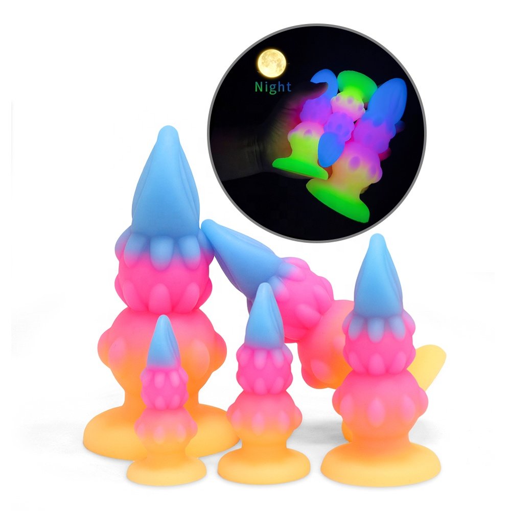 Factory Direct Sale Soft Colorful Silicone Anal Plug Butt Toy for Adults Large Huge Thrusting Anal Sex Toy for Men Sexy Toys