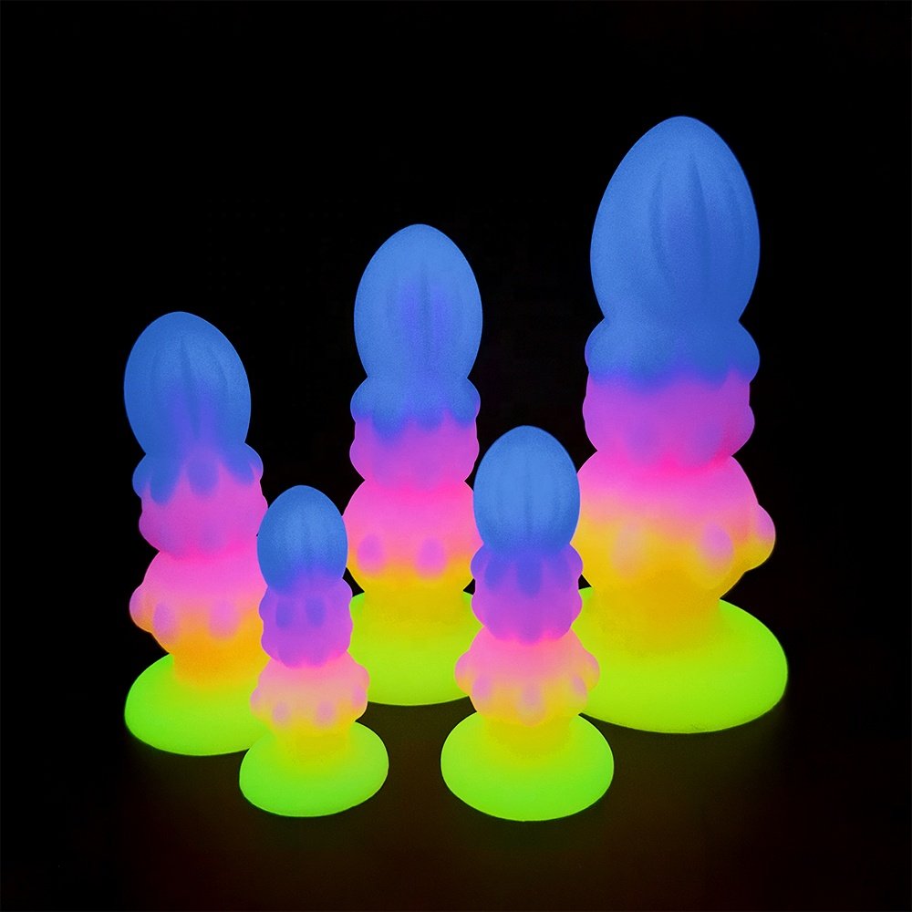 Factory Direct Sale Soft Colorful Silicone Anal Plug Butt Toy for Adults Large Huge Thrusting Anal Sex Toy for Men Sexy Toys
