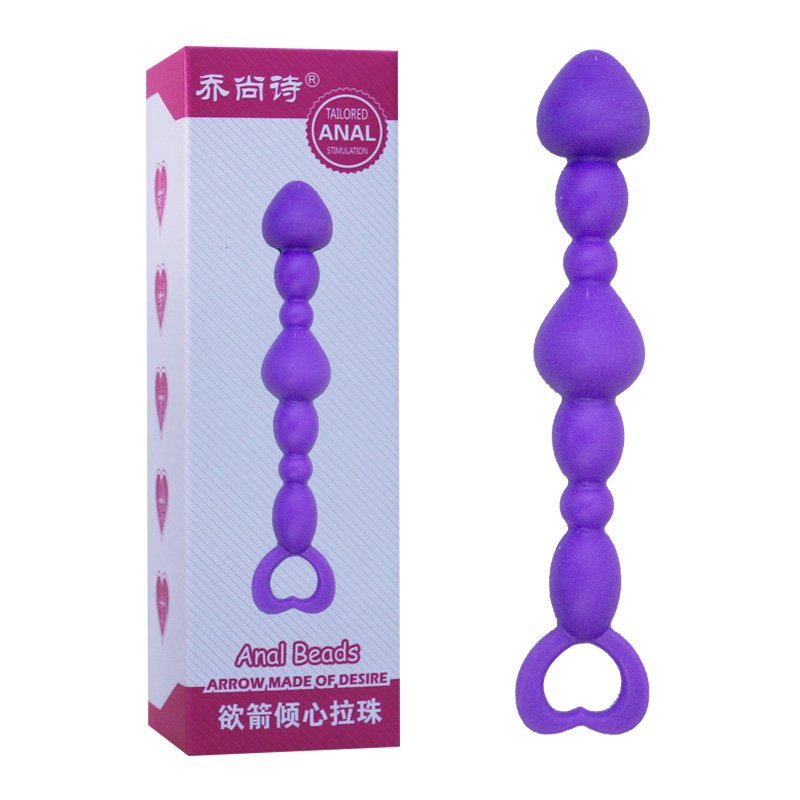 Soft Silicone Adult Anal Toys for Anus Massager Butt Plug Heart Shaped Anal Beads sex toys