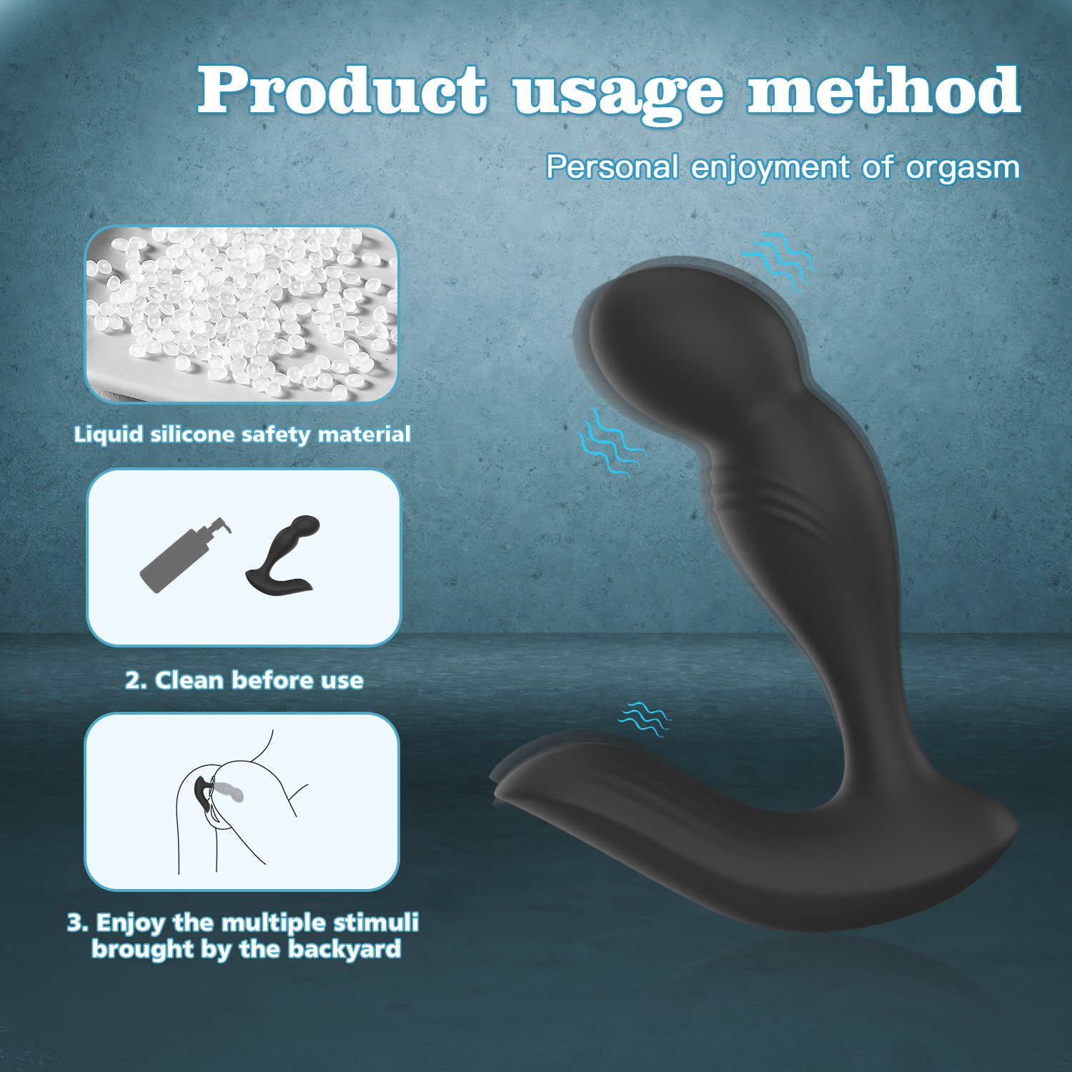 Wholesale App Control Male Prostate Massager 10 Modes Vibrating Anal Butt Plug Ring Vibrator for Men Sex Toys