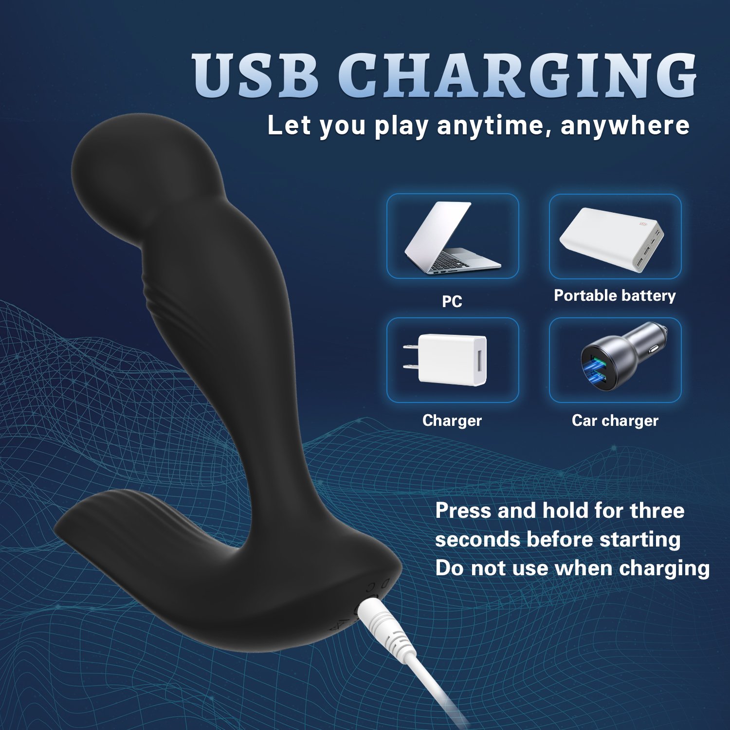 Wholesale App Control Male Prostate Massager 10 Modes Vibrating Anal Butt Plug Ring Vibrator for Men Sex Toys