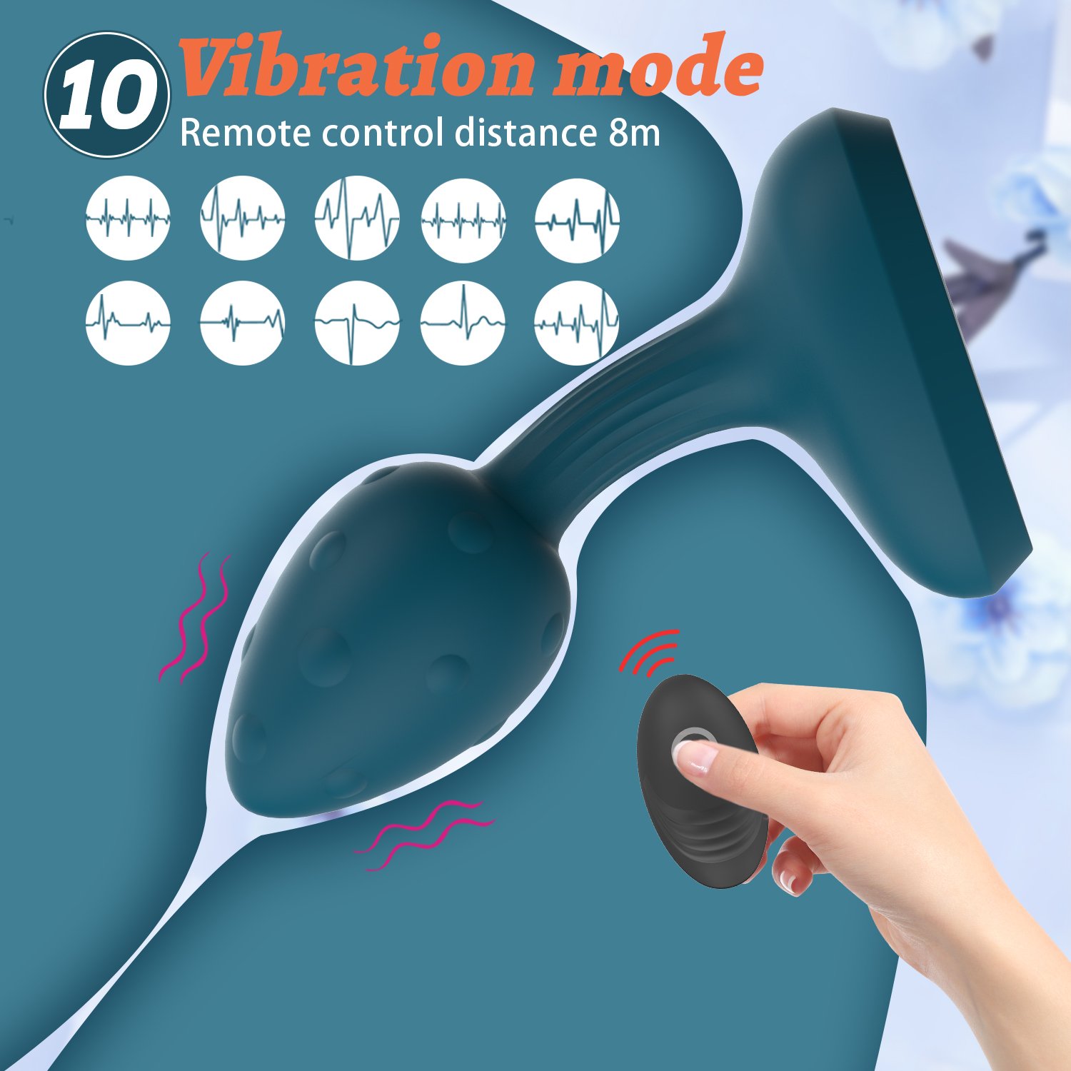 ShinePep Factory Sale Silicone Remote Control Prostate Massager Vibrator Anal Sex Toys Butt Plug For Man Anal Plug